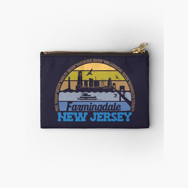 Item preview, Farmingdale New Jersey Sunset Retro Vintage Local Pride Logo designed and sold by CRHPOD20.