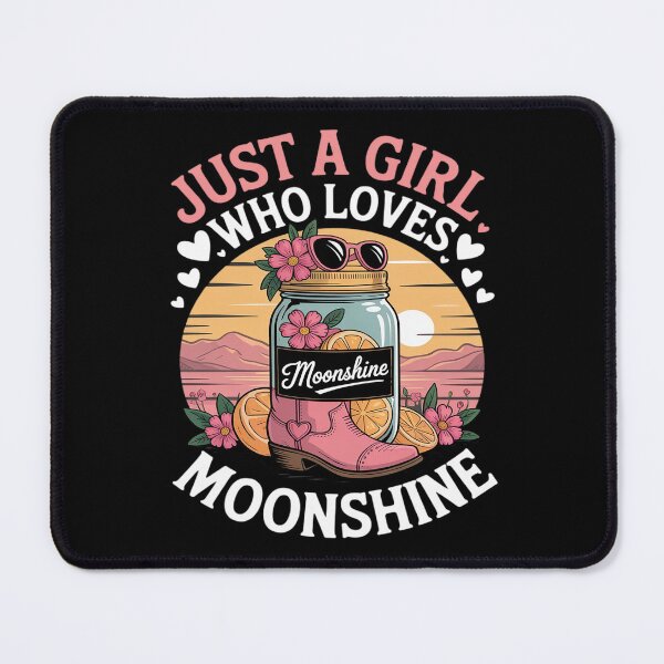 Item preview, Just A Girl Who Loves Moonshine Jar Moonshiner designed and sold by ToggleBet.