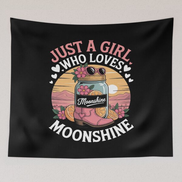 Item preview, Just A Girl Who Loves Moonshine Jar Moonshiner designed and sold by ToggleBet.