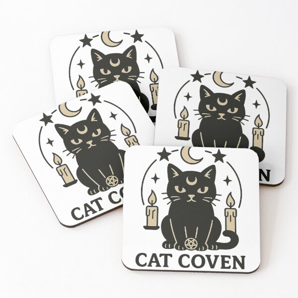Item preview, Cat Coven – occult black cat witchcraft t-shirt designed and sold by PurfectAttitude.
