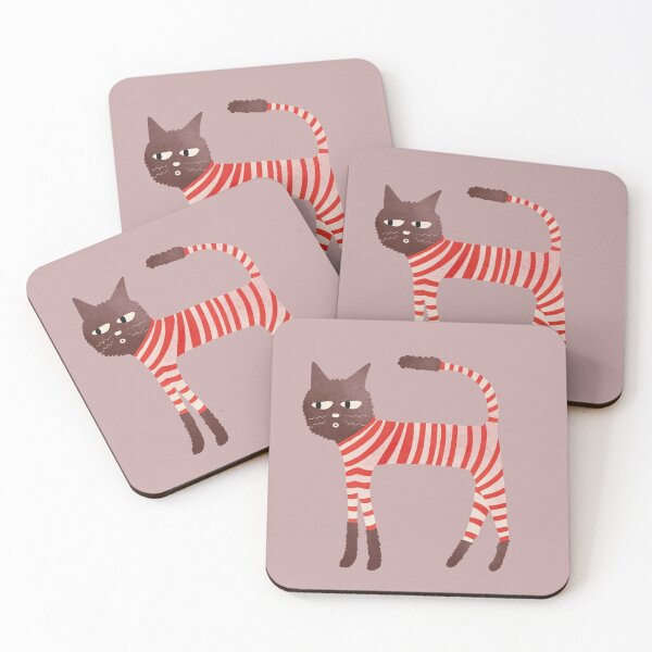Item preview, Cat in a stripy onesie designed and sold by SaryandSaff.