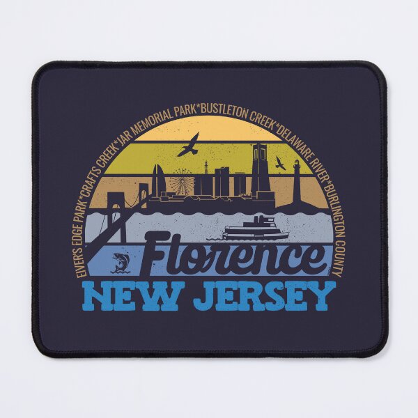 Item preview, Florence New Jersey Sunset Retro Vintage Local Pride Logo designed and sold by CRHPOD20.