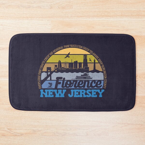 Item preview, Florence New Jersey Sunset Retro Vintage Local Pride Logo designed and sold by CRHPOD20.
