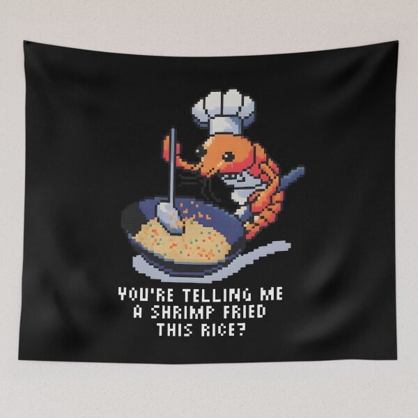 Item preview, Pixel Art Shrimp Fried Rice Pun T-Shirt designed and sold by LashondaGreen89.