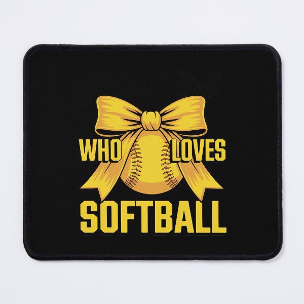Item preview, Just A Girl Who Loves Softball Mom Mother's Day Coquette Bow designed and sold by BubblePancake.