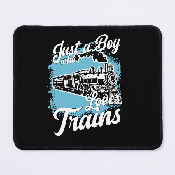 Item preview, Just a Boy Who Loves Trains - Retro Steam Train Graphic designed and sold by TinaMDedrick.