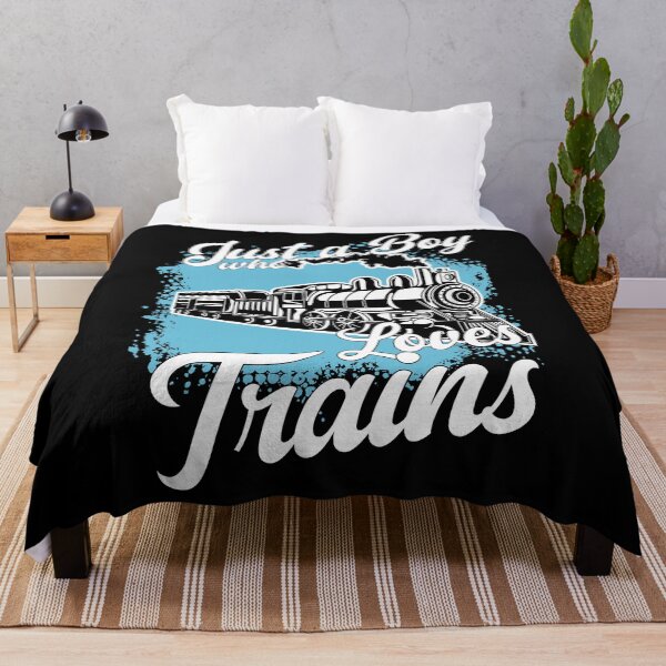 Item preview, Just a Boy Who Loves Trains - Retro Steam Train Graphic designed and sold by TinaMDedrick.