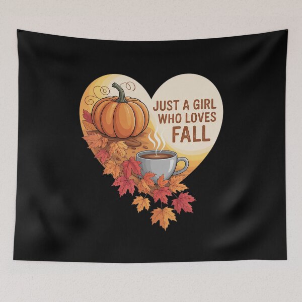 Item preview, Just A Girls Who Loves Fall Pumpkin Spice Autumn Lover Leaf designed and sold by BubblePancake.