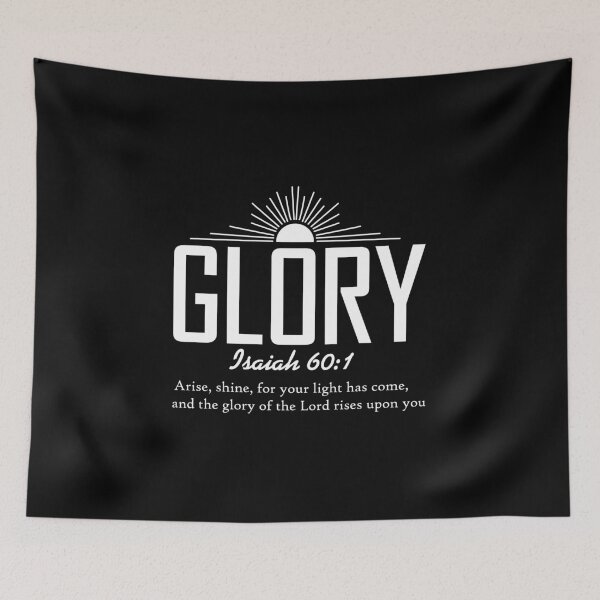 Item preview, Black shirts "Glory - Isaiah 60:1" designed and sold by debiepark.