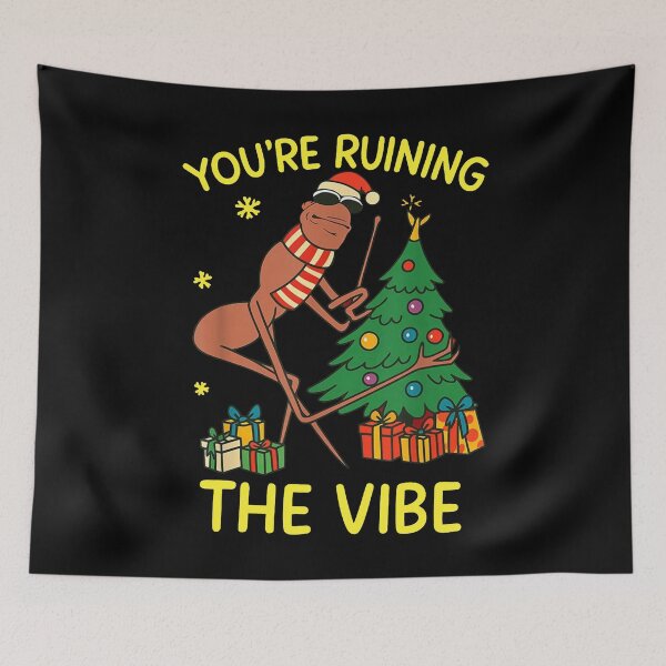 Item preview, Marcus The Worm Xmas Marcus Merry Christmas Viral Meme You're Ruining The Vibe designed and sold by jimfarrepo.