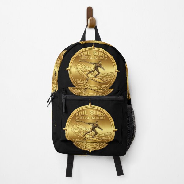 Item preview, Foil Surf Metal Squad – Golden Sport Logo designed and sold by SeaPolar.