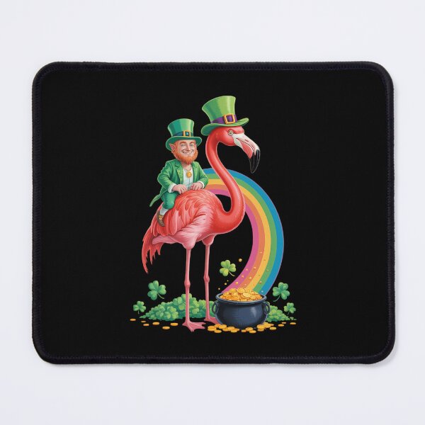 Item preview, Funny St. Paddy's Flamingo with Leprechaun St. Patrick's Day designed and sold by ValerieRodrigue.