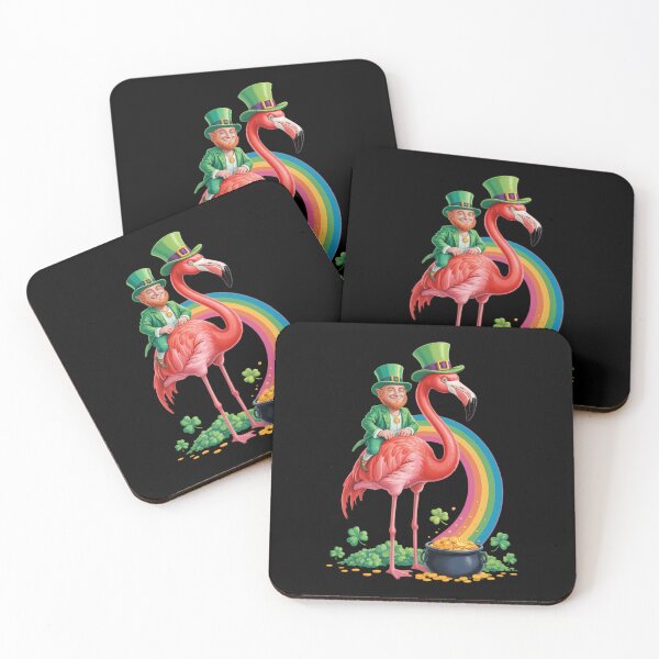 Item preview, Funny St. Paddy's Flamingo with Leprechaun St. Patrick's Day designed and sold by ValerieRodrigue.