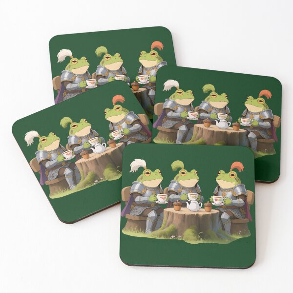 Item preview, Medieval Frog Tea Party Sticker – Whimsical Armor & Woodland Charm designed and sold by The Paper Comet.