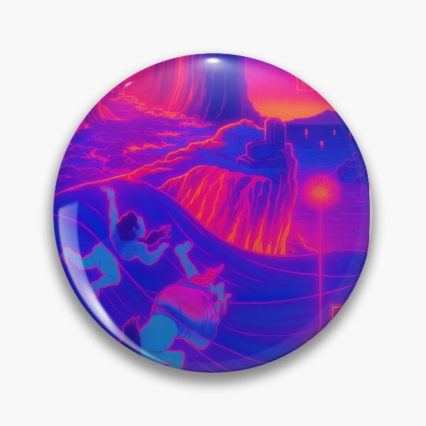 Item preview, Neon Cave Waves: Divers of Enoshima at Dusk designed and sold by Neo-Ukiyo-Wave.