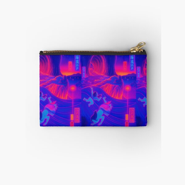 Item preview, Neon Cave Waves: Divers of Enoshima at Dusk designed and sold by Neo-Ukiyo-Wave.