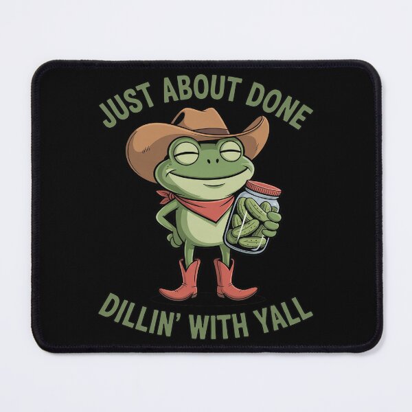 Item preview, Just About Done Dillin With Yall Funny Cowboy Frog Pickle designed and sold by BubblePancake.