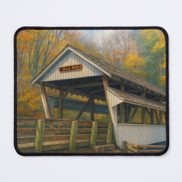 Item preview, The Historic Rock Mill Covered Bridge designed and sold by Takeda-art.