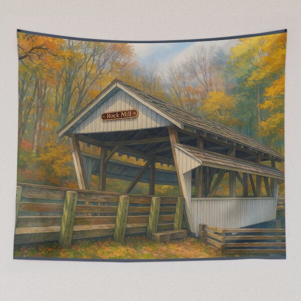 Item preview, The Historic Rock Mill Covered Bridge designed and sold by Takeda-art.