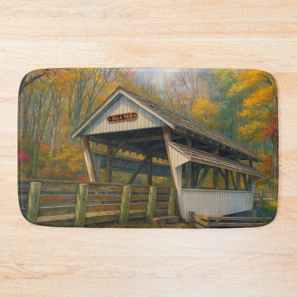 Item preview, The Historic Rock Mill Covered Bridge designed and sold by Takeda-art.