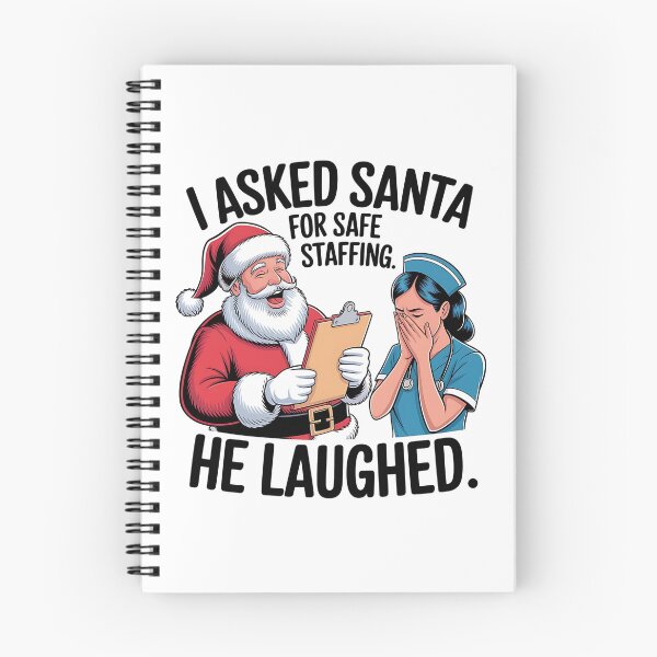 Item preview, I Asked Santa for Safe Staffing, He Laughed | Funny Nurse Christmas Shift Humor designed and sold by CuteDesignables.