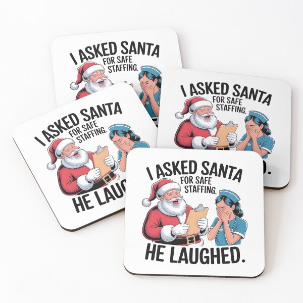 Item preview, I Asked Santa for Safe Staffing, He Laughed | Funny Nurse Christmas Shift Humor designed and sold by CuteDesignables.