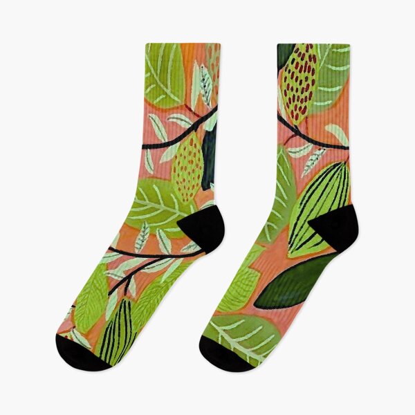 Item preview, Leaves on Salmon Abstract designed and sold by ViaARTfactory.