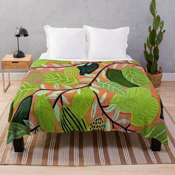 Item preview, Leaves on Salmon Abstract designed and sold by ViaARTfactory.