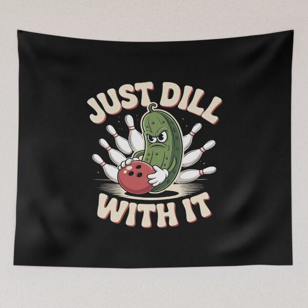 Item preview, Just Dill With It Funny Pickle Bowling Ball designed and sold by NetoGalaxy.