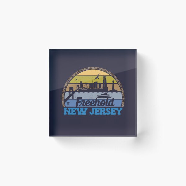 Item preview, Freehold New Jersey Sunset Retro Vintage Local Pride Logo designed and sold by CRHPOD20.
