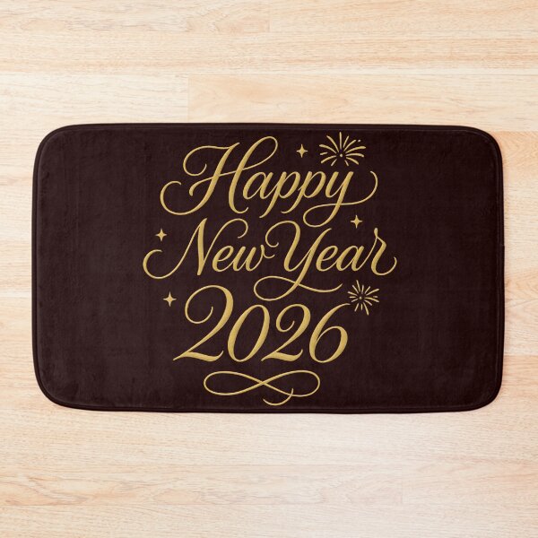 Item preview, Happy New Year 2026 Gold Script designed and sold by Signal and Ink.
