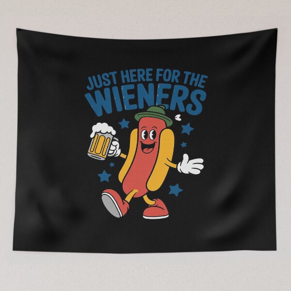 Item preview, Just Here For The Wieners Hotdog Oktoberfest designed and sold by NetoGalaxy.