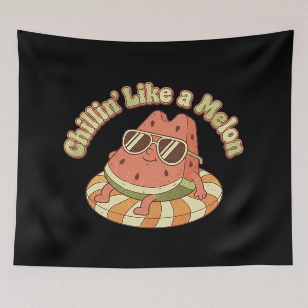 Item preview, Chillin’ Like a Melon – Retro Watermelon Summer Cartoon designed and sold by DIRTYSKETCHH.