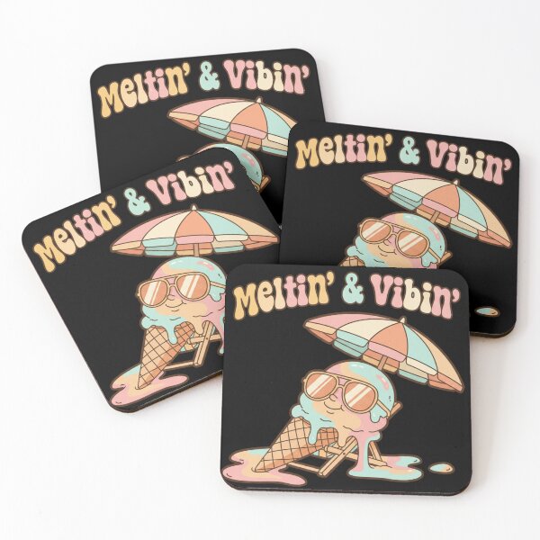 Item preview, Meltin’ & Vibin’ Retro Ice Cream  Cute Melting Summer Vintage Design designed and sold by DIRTYSKETCHH.