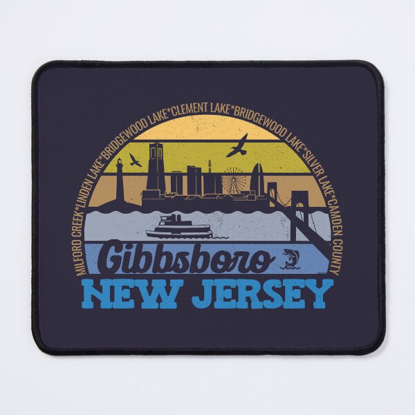 Item preview, Gibbsboro New Jersey Sunset Retro Vintage Local Pride Logo designed and sold by CRHPOD20.