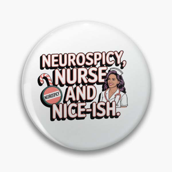 Artikelvorschau, Neurospicy, Nurse and Nice‑ish | Neurodivergent Nurse Christmas Humor & Holiday Pride entworfen und verkauft von CuteDesignables.
