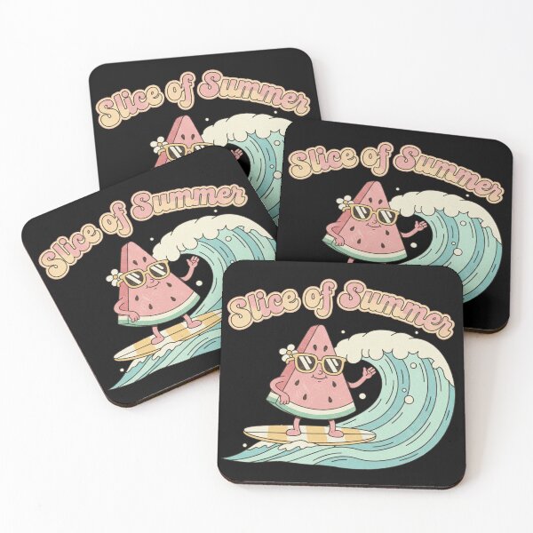 Item preview, Slice of Summer – Cute Retro Watermelon Surfing Design designed and sold by DIRTYSKETCHH.