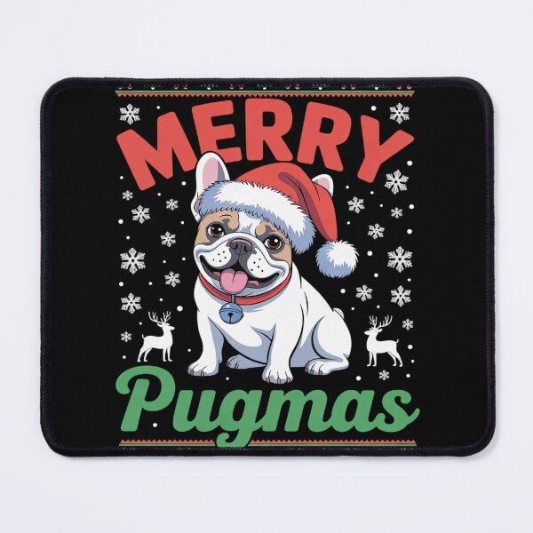 Item preview, Merry Pugmas Santa Pug Dog Xmas Lighting Ugly Pug Christmas designed and sold by Belkisallen.