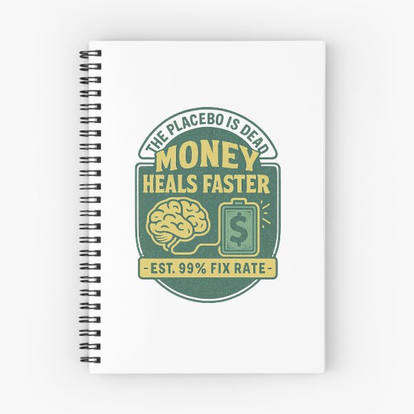 Item preview, Money Heals Faster The Placebo Is Dead T-Shirt, funny financial humor Gift, money therapy joke Graphic Tee, sarcastic money fix tee designed and sold by SpinoZarT.