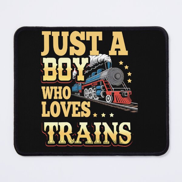 Item preview, Just a Boy Who Loves Trains - Bold Retro Steam Engine Art designed and sold by LarryMBrown.