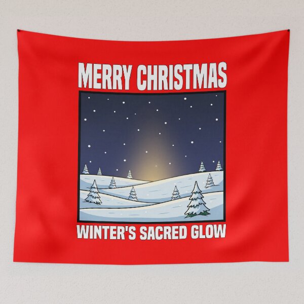 Item preview, MERRY CHRISTMAS - WINTER'S SACRED GLOW | Illuminated Snowfield | Elegant Winter Holiday Design designed and sold by KEF Custom.