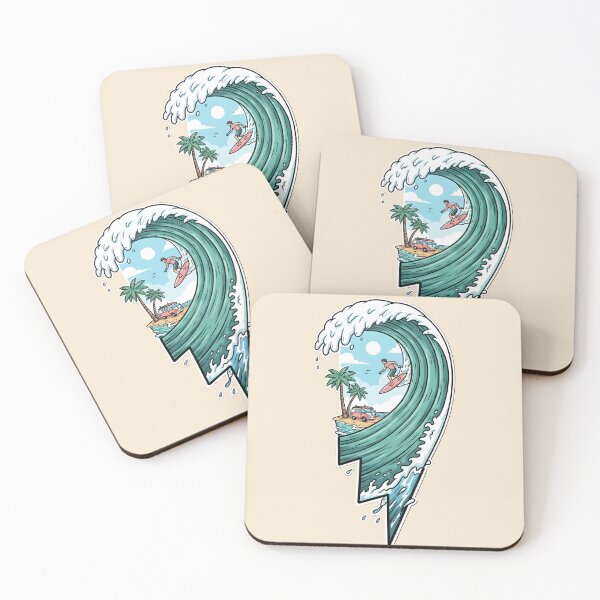 Item preview, Surf Wave Van Paradise – Beach Adventure Art designed and sold by Chaotic Neutral.