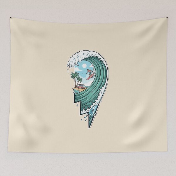 Item preview, Surf Wave Van Paradise – Beach Adventure Art designed and sold by Chaotic Neutral.