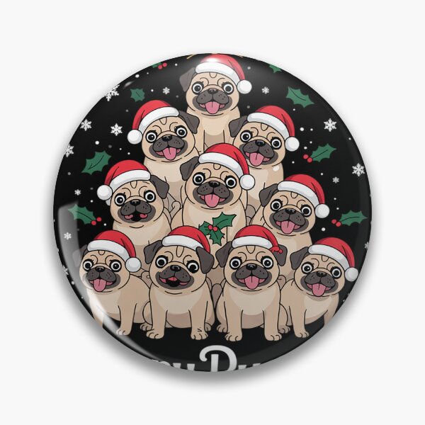 Item preview, Merry Pugmas Xmas Decorations Santa Pug Dog Christmas Tree Men Women  designed and sold by Belkisallen.