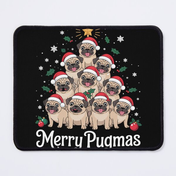 Item preview, Merry Pugmas Xmas Decorations Santa Pug Dog Christmas Tree Men Women designed and sold by Belkisallen.