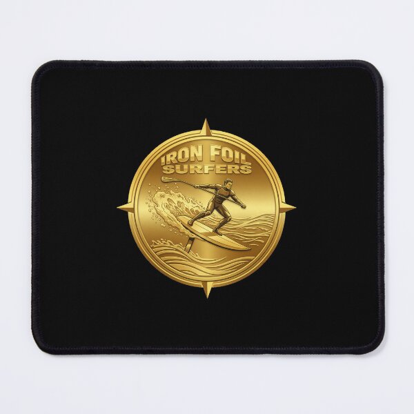Item preview, Iron Foil Surfers – Golden Foil Surf Logo Design designed and sold by SeaPolar.