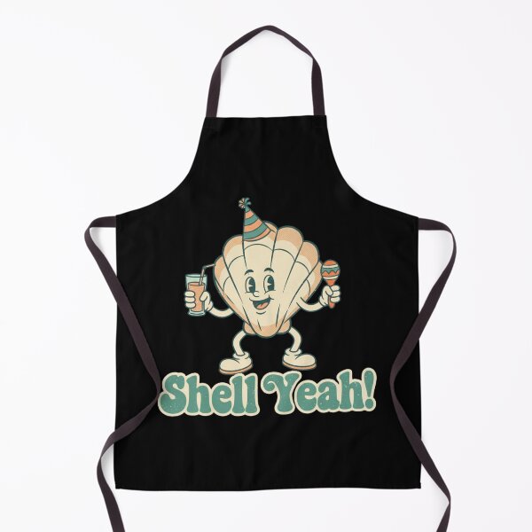 Item preview, Shell Yeah Retro Summer Funny Beach Cartoon designed and sold by DIRTYSKETCHH.