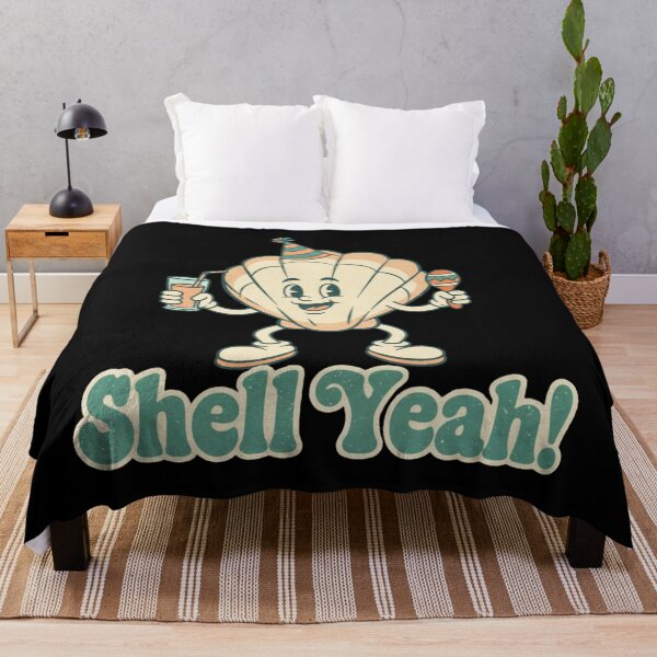 Item preview, Shell Yeah Retro Summer Funny Beach Cartoon designed and sold by DIRTYSKETCHH.