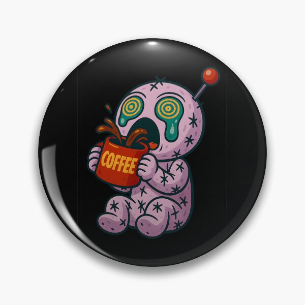 Item preview, Cute voodoo doll with a coffee overdose designed and sold by randrdesign.
