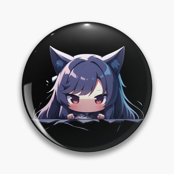 Item preview, Atago Azur Lane Fox Spirit Chibi Peeking Anime designed and sold by TorbenKuhano.